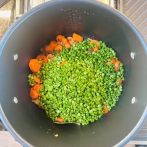 Add Diced Carrots and Rinsed Split Peas