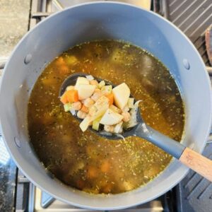 Add Diced Potatoes and Vegetable Broth