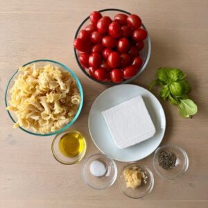 Baked Vegan Feta Pasta Ingredients