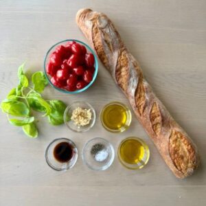 Cherry Tomato Bruschetta Ingredients