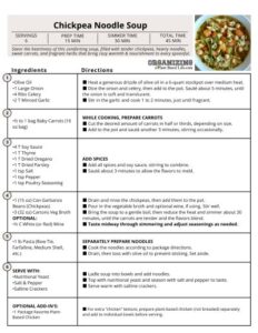 Chickpea Noodle Soup Signature Recipe