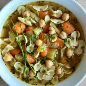 Chunky Chickpea Noodle Soup