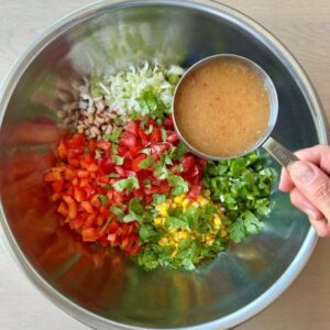 Combine Ingredients in Large Bowl and Add Vegan Italian Dressing