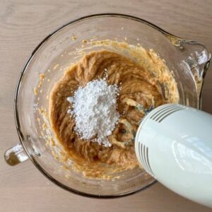 Combine Peanut Butter, Vegan Cream Cheese, and Powdered Sugar
