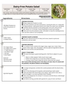 Dairy-Free Potato Salad Signature Recipe
