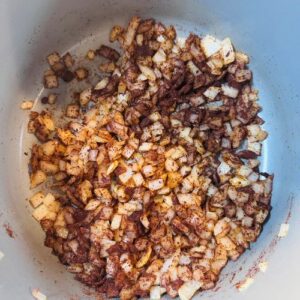 Dice & Sauté Onion Then Add Chili Powder & Salt