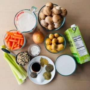 Instant Pot Wild Rice Soup Ingredients