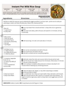Instant Pot Wild Rice Soup Signature Recipe