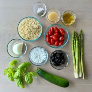 Lemon Orzo Salad Ingredients