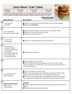 Lions Mane Crab Cakes Signature Recipe