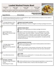 Loaded Mashed Potato Bowl Signature Recipe