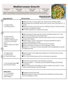 Mediterranean Gnocchi Signature Recipe