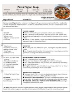 Pasta Fagioli Soup Signature Recipe