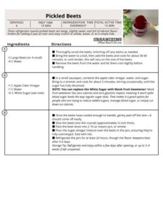 Pickled Beets Signature Recipe