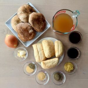 Portobello Mushroom French Dip Ingredients