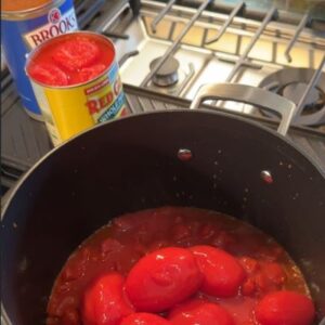 Pour Cans Into Stockpot