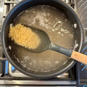 Prepare Orzo - Reduce Cooking by 1 Minute