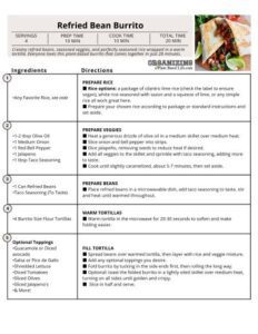 Refried Bean Burrito Signature Recipe