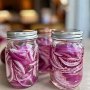 Refrigerator Pickled Red Onions