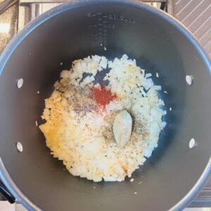 Sauté Onions & Garlic and Spices Until Tender and Fragrant