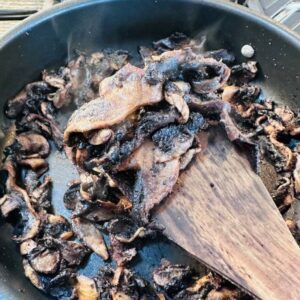 Sauté Thinly Sliced Portobello Mushrooms