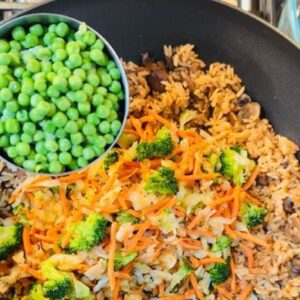 Sauté Veggies, Mushrooms, and Fry Rice