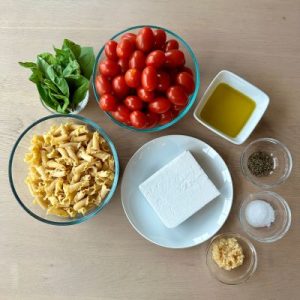 Vegan Baked Feta Pasta Ingredients