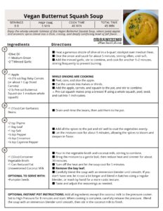 Vegan Butternut Squash Soup Signature Recipe