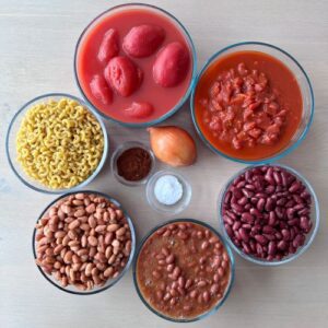 Vegan Chili Mac Ingredients