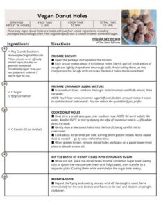 Vegan Donut Holes Signature Recipe