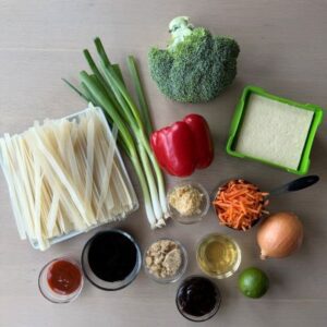Vegan Drunken Noodles Ingredients