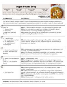 Vegan Potato Soup Signature Recipe