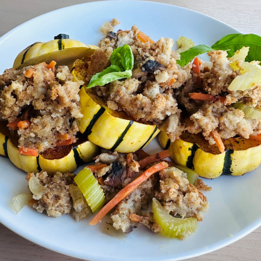 Vegan Stuffed Delicata Squash