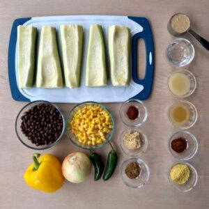 Vegan Stuffed Zucchini Ingredients