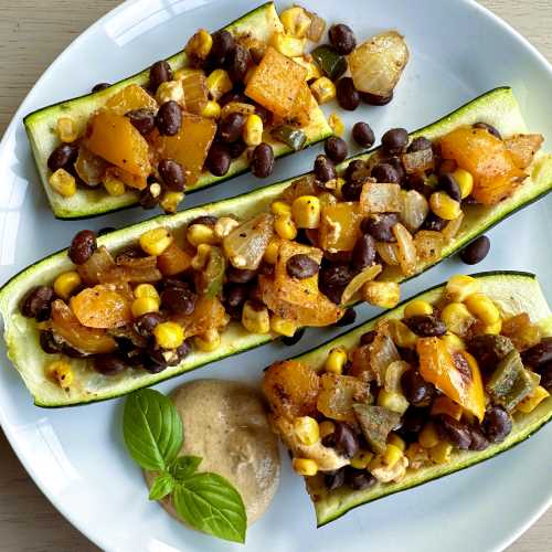 Vegan Stuffed Zucchini