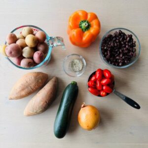 Vegan Sweet Potato Hash Ingredients