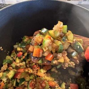 Veggie Bean Chili Sauté Veggies