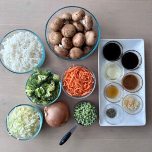 Veggie Fried Rice with Mushrooms Ingredients