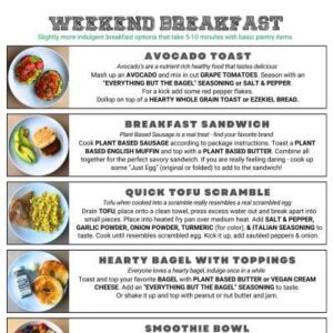 Weekend Breakfast Printable Meal Guide Icon